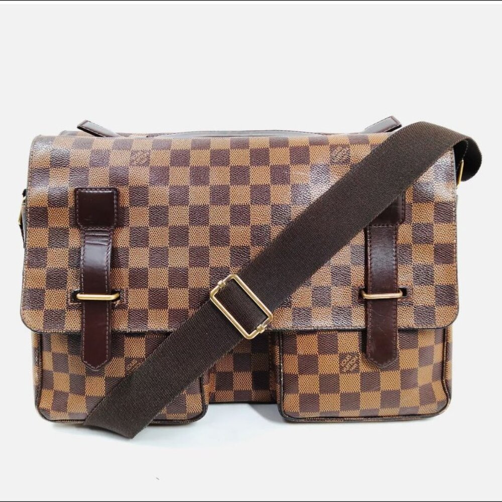 $3 START AUTH AUTH LOUIS VUITTON Broadway Ebene BROWN CROSSBODY BAG